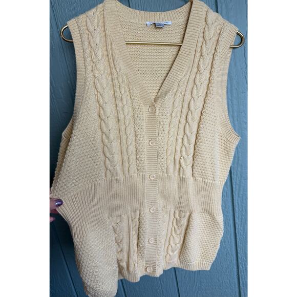Vintage Pendleton Cable Knit Vest, Large - Picture 2 of 5